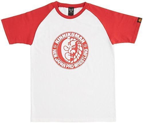 Kinnikuman ~ NJPW collaboration T- shirt ( red, Raglan ) M by New Japan Pro Wrestling