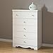 South Shore Crystal 5-Drawer Chest, Pure White