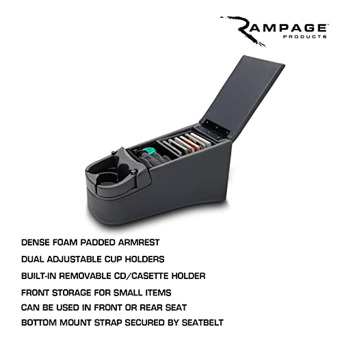 Rampage Universal Truck Bench Seat Console Charcoal Color 39223