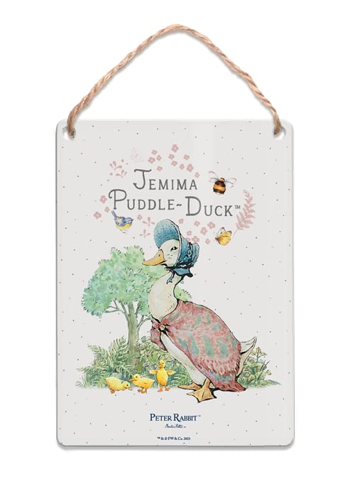 Metal Dangler Sign (65 x 90 mm) - Beatrix Potter - Jemima Puddle-Duck — image 1