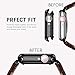 MARGE PLUS Compatible with Apple Watch Band 44mm 42mm 40mm 38mm, Genuine Leather Replacement Band for iWatch Series 6 5 4 3 2 1, SE (Brown/Black, 44mm/42mm)