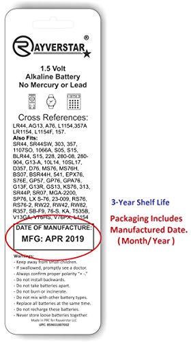 3 Rayverstar+LR44+AG13+Alkaline+Batteries