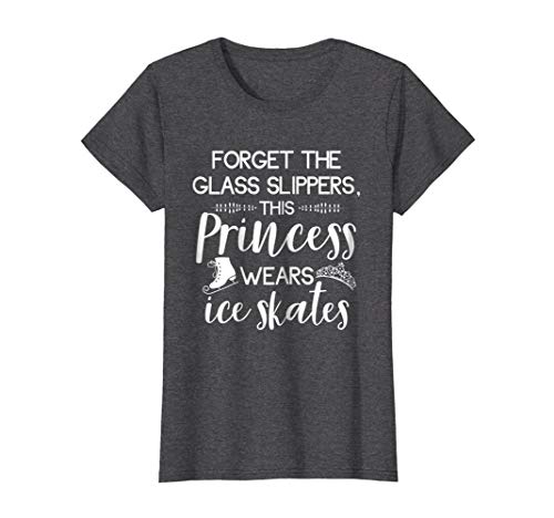 Womens Cute Figure Skater T-Shirt For Ice Skating Princess Girls Medium Dark Heather