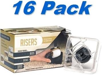 Raise Its Clear Furniture Risers 16 Pack Amazon Co Uk Electronics