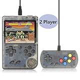 Augstar Retro Handheld Game Console, FC System Plus Extra Joystick Portable Mini Controller 3 Inch Support TV 2 Player 168 Classic Game Console,Present for Boy Kids Adult - (Transparent Black)