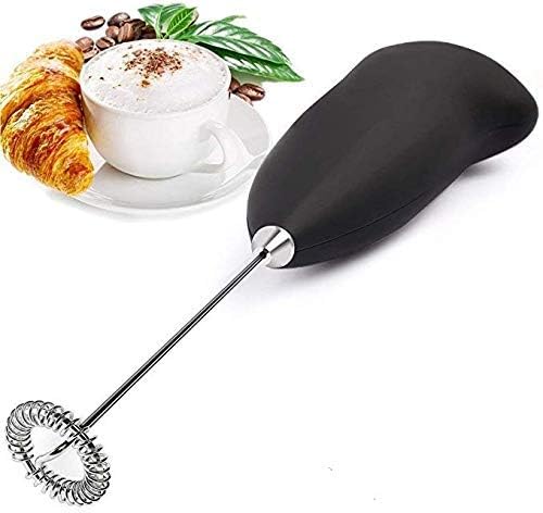 Kitchen Point Milk Frother Handheld Battery Operated Electric Foam Maker Classic Sleek Design Hand Blender Mixer Froth Whisker Latte Maker for Milk, Coffee, Egg Beater, Juice, Cafe Latte, Espresso, Cappuccino, Lassi, Salad Dressing(milk frother - multi colour)