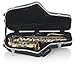 Gator Cases Lightweight Molded Alto Saxophone Case with Locking Latch and Plush Lined Interior; (GC-ALTO SAX)