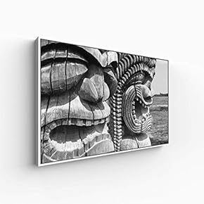 Canvas Wall Art for Living Room, Bedroom Black and White Construction Framed Canvas Prints for Home Decoration Ready to Hang - 16x24 inches