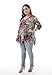 ZERDOCEAN Women's Plus Size Printed 3/4 Sleeve Tunic Top Loose Shirt Style-103 3X