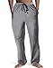 HANES Mens ComfortSoft Jersey Cotton Lounge Pants - 1001 - Light Grey Heather, Medium