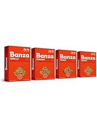 Banza Chickpea Pasta, Variety Case, Shells/Elbows/Penne/Rotini (Pack of 6)
