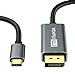 USB-C to DisplayPort Cable 4K&60Hz, ITANDA Thunderbolt 3 to DisplayPort Cable Compatible for MacBook Pro 2018/2017, iPad Pro/MacBook Air 2018, XPS 15, Surface Book 2 and More-Gray, 6FT/1.8m primary
