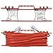 KMC 10ft Outdoor Extension Cord, 10-Foot 16/3 Weatherproof Indoor/Outdoor Extension Cable, Flexible SJTW 16-Gauge Pure Copper Wire, Durable Vinyl Jacket, UL/ETL Certified, 13A 1610W, Orange