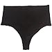 Lelinta Women High-Waisted Thong Body Shaper Boyshorts Control Brief,Black,L(Fit For Waist:27.6
