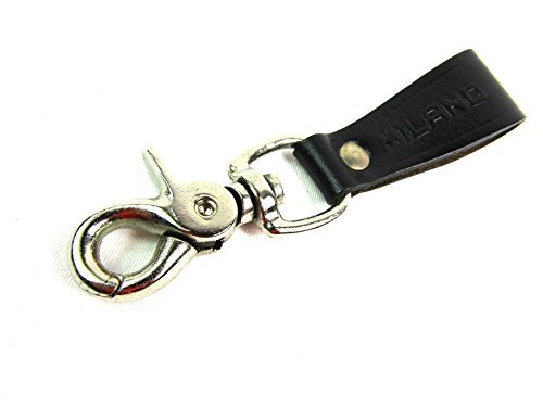 LorenzMen's Belt Loop Key Holder Lobster Clasp Milano Security One Size Black