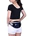 HDE Shiny Retro Fanny Pack Rave Festival Metallic Hologram Bum Bag Waist Pouch (Black)