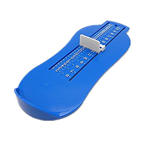 Qingsun Kid's Foot Measurer Shoe Foot Length Measuring Device Shoes Measuring Gauge Fitting Device Foot Gauge(Blue)