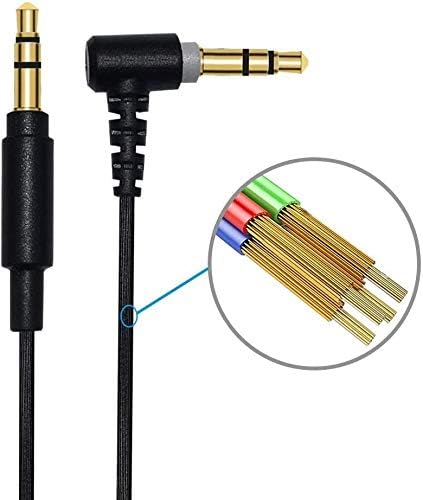 Replacement WH-1000XM5 Audio Cable Cord Compatible with Sony WH-1000XM5 WH-1000XM4 WH-1000XM3 CH-720N CH-710N CH-700N WH-CH510 WH-XB910N MDR-10R MDR-100ABN MDR-1A Wireless Headphones(1.2M/Black) - Image 3