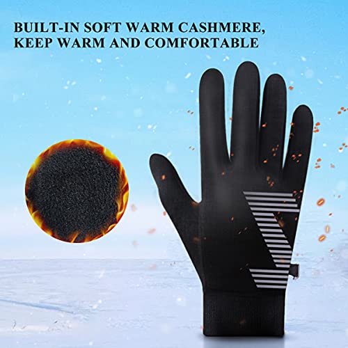 FaAmour Winter Gloves Touchscreen Gloves for Cold Weather, Men Women Gloves for Cycling Running Working Driving Hiking Fishing, Warm Thermal Soft Lining Elastic Cuff Anti-Slip