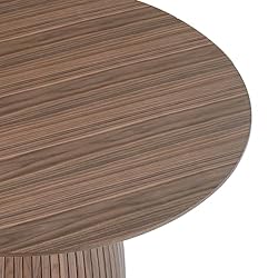 Mushroom-Shape Wooden Round Dining Table with