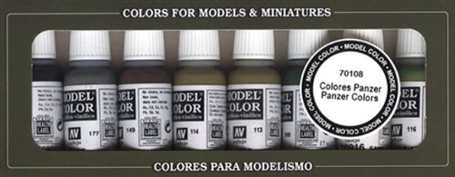 Vallejo Panzer Colors Paint Set #8, 17ml