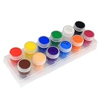 HOMKARE Finger Paints, Non-Toxic and Washable Finger Paints Ideal for Toddlers and Kids (12 x 20ml)