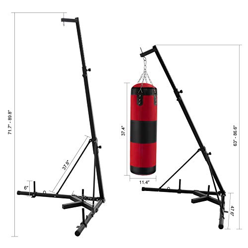 ZELUS Freestanding Punching Bag with Stand for Adults and Kids 220lb