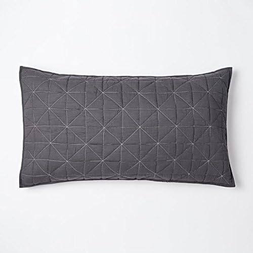 West Elm Nomad Coverlet & Shams (King Size) (King Pillow Sham, Graphite)