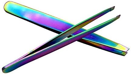 ABE, Rainbow Eyebrow Tweezers Stainless Steel, for Plucking Eye Brows, Facial Hairs, Multicolor - Image 4