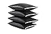 Niagara Black Satin Standard Pillow Cases Protectors 4 Pack with Zip Luxury 20x26inches 100% Satin Hair and Skin Care Zippered Pillow Covers Ultra-Soft