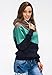 FanShou Women Thickening Patchwork Contrast Color Sweatshirt Hoodies