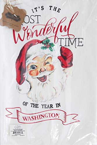 Mud Pie Washington Wonderful Time Xmas Towel