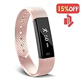 Arbily Fitness Tracker Watch,Activity Tracker Waterproof with Sleep Monitor,Smart Bracelet Smart Wristband Sport Pedometer Fitness Armbands Step Tracker Calorie Counter for Kids Women and Men(Pink)
