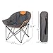 Suntime Moon Camping Chair, Leisure Portable Stable Comfortable Folding Saucer Chair and Sofa Chair for Camping, Hiking, Fishing, Carry Bag Included