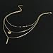 Ularmo 2015 New Hot Fashion Women Bang Bang Multilayer Pendant Chain Statement Necklace (gold)