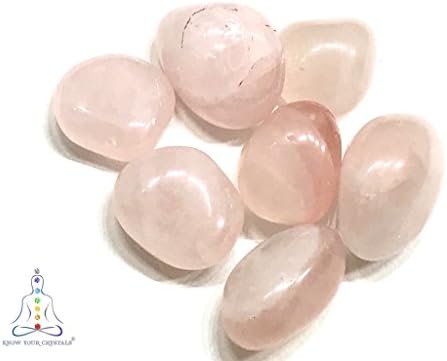 know your crystals Rose Quartz Tumbles (50gms, Pink) Set of 5-7