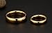 MEALGUET 6mm/4mm Gold Plated Tungsten Carbide Domed High Polished Plain Simple Wedding Ring Band for Men&Women,Size 6