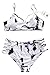 CUPSHE Women's Tie-Dyed High-Waisted Padding Bikini Set Beach Bathing Suit Multicolor