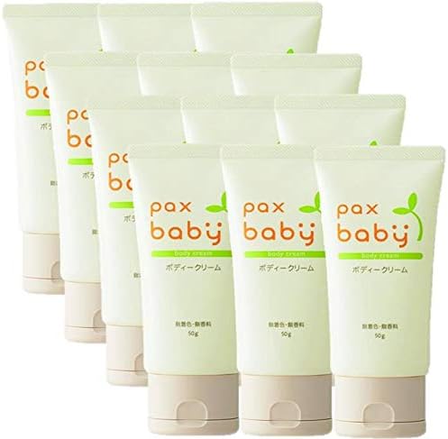 太陽油脂 パックスベビー ボディークリーム 50g 12本セット 無香料 無着色 赤ちゃんにも使える保湿クリーム 顔 からだ用