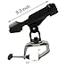 Fishing Boat Rods Holder 360 Degree Rotation Adjustable Power Lock Fishing Rod Racks Folding Holder with Large Clamp Opening (2PCS 02# Max Opening 1.97