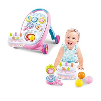 Jukkre Baby Activity Walker, First Step Multiple Pattern, Sit & Play, Music Piano, Stand & Walk, Learning Toy, Intelligence Development (Multi)