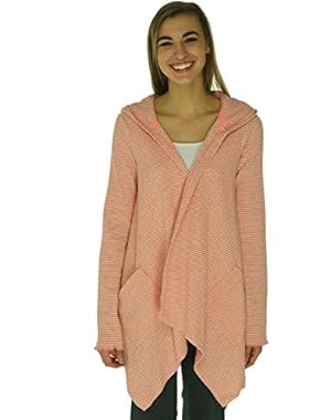 Calvin Klein Women's Draped Thermal Open-Front Hood Orange