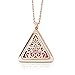Aromatherapy Essential Oil Diffuser Necklace Stainless Steel Locket with Hypo-allergenic Stainless Steel Adjustable Chain(Rose Gold)