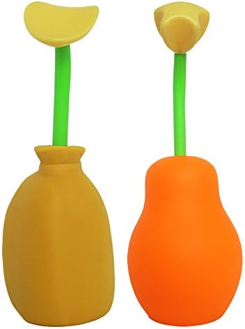 Creative Spray Bottle Bend Mouth Hand Squeeze Type Watering Sprinkler Can For Plants,Flowers Indoor Easy Pour Watering Can Pack of Two (orange-yellow)