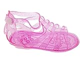 Girls Glitter Jelly Gladiator Sandal with back snap closure - Assorted Colors
