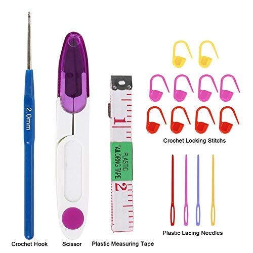 18 Pairs Bamboo Knitting Needles Set, BetyBedy Circular Wooden Knitting Needles with Colorful Plastic Tube, Small Tools for Weave are Included, 18 Sizes: 2mm - 10mm, 31.5" Length - Thumbnail 4