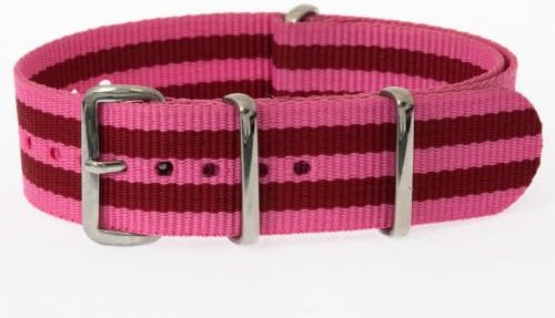 20mm [ Pink Red ] James Bond Nylon Nato Watch Band Military Strap G10