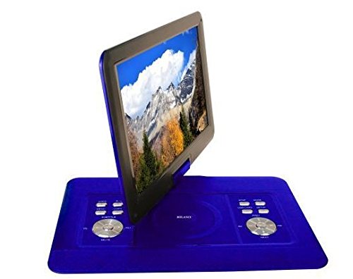 Milanix 15.4" HD Portable DVD Player, CD Player, Swivel Angle Adjustable Display Screen, USB/SD Card Memory Readers, and Built-in Rechargeable Battery with Remote Control, And Subtitles (optional)