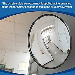 Maitys 2 Pcs Convex Mirror Acrylic Safety Security