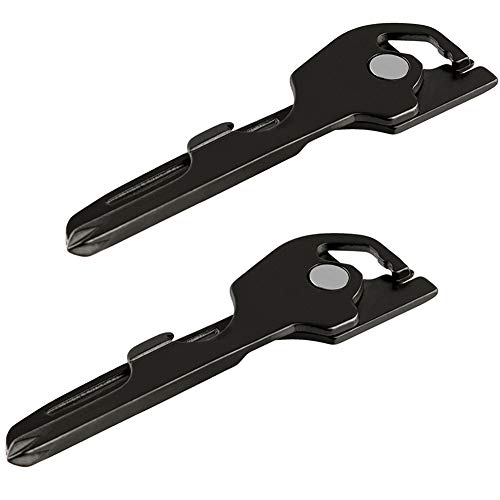 Utility Key 6-in-1 Multifunctional Tool for Outdoor Portable Stainless Steel Folding Screwdrivers and Home Repair Gadget-Black(2 Pack) - Thumbnail 6